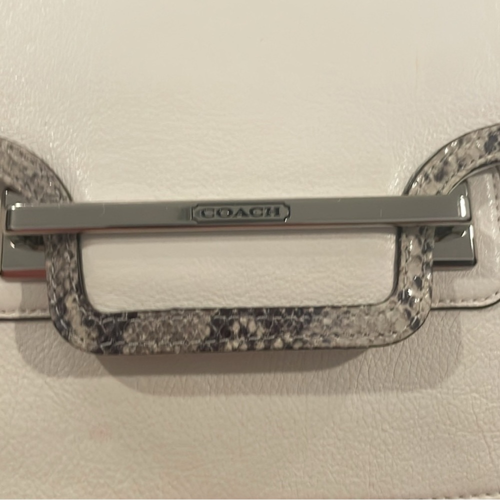🌺 happy Mother’s Day EUC COACH TAYLOR MIXED EXOTIC FLAP SHOULDER BAG - Picture 10 of 10